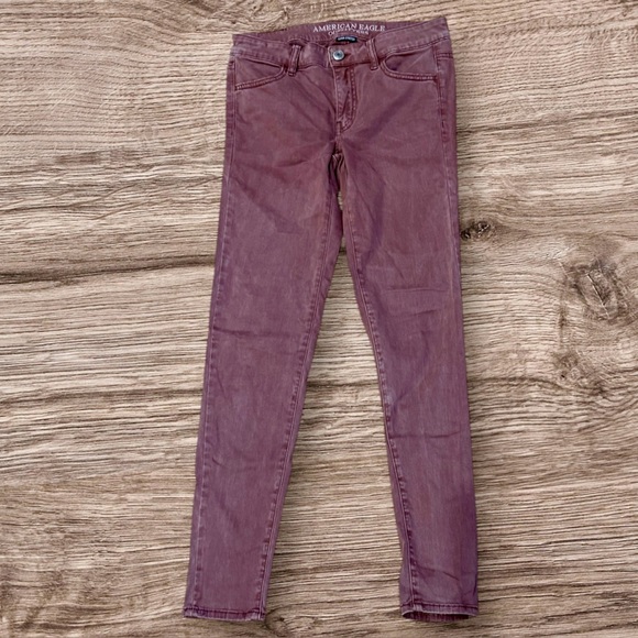 American Eagle Super Stretch Dusty Rose/Mauve Jeggings Size 4 - Picture 1 of 4